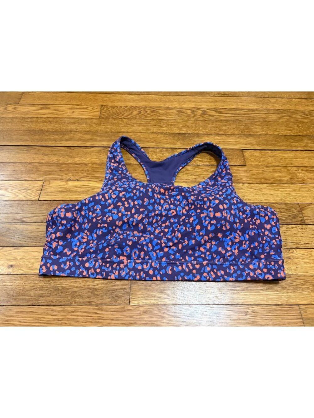 Old Navy Active Womens Powersoft Sports Bra Size XXL 2XL Blue Orange Stretch